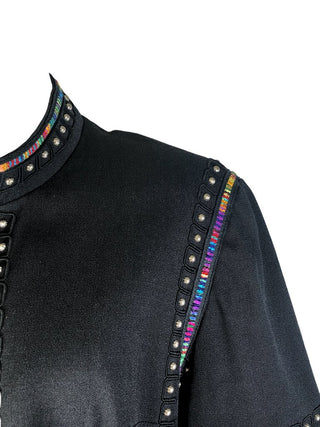 R Rainbow Trim Studded