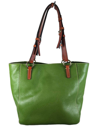 R Pebbled Leather Tote