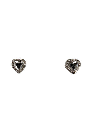 R SS Diamond Heart Earrings