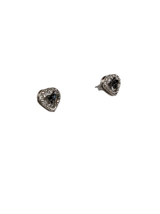 R SS Diamond Heart Earrings