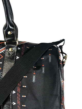 R Southwest Print Nylon Travel Satchel