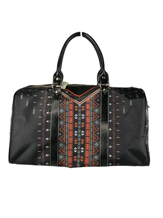 R Southwest Print Nylon Travel Satchel