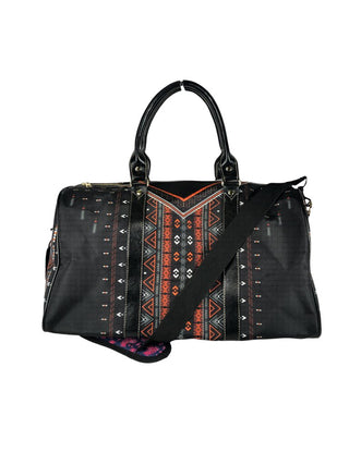 R Southwest Print Nylon Travel Satchel