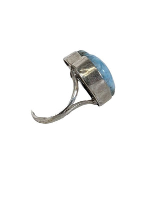 R SS Larimar Heart Ring