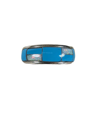 R SS Turq/ Opal Inlay Ring