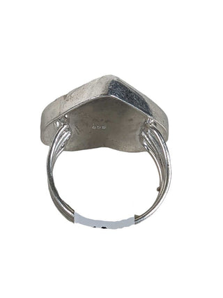 R Larimar Heart Ring