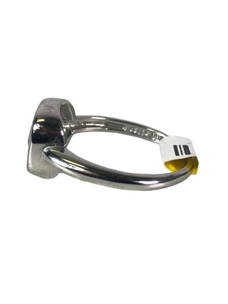 R SS Faceted Rectangular Stone Ring