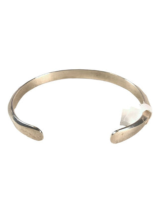 Sterling stamped carinated cuff bracelet