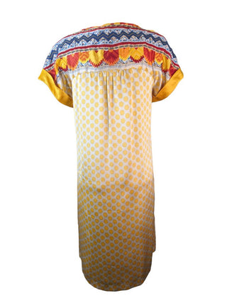R 100% Silk Printed Short Sleeve